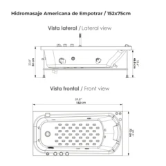 jacuzn especificaciones