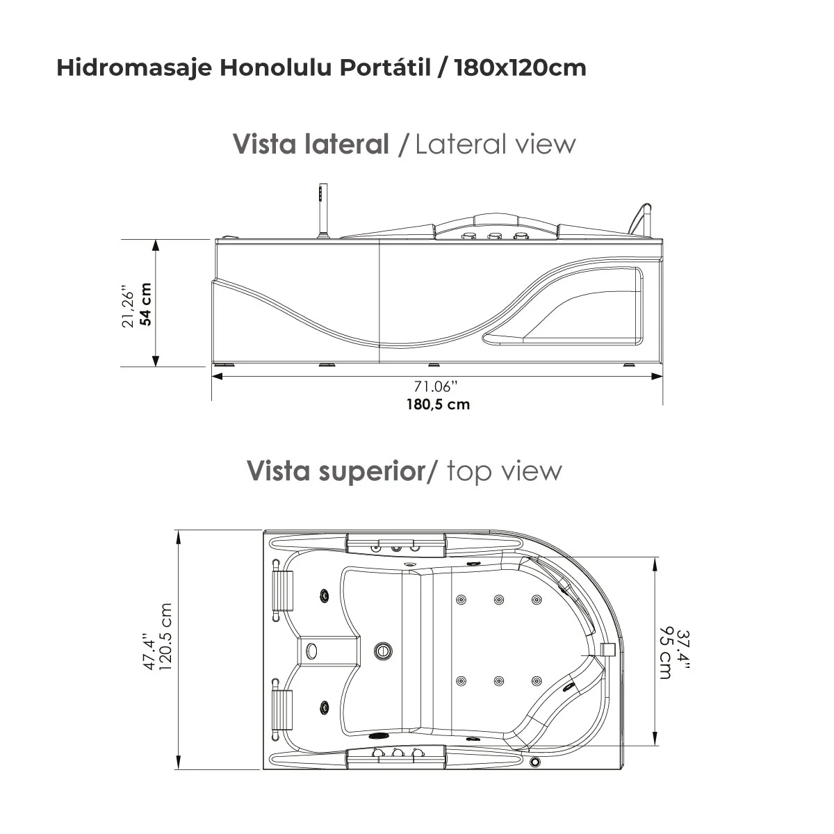 Hidromasaje-Honolulu-Portátil-180x120cm Hidromasaje-Honolulu-Portátil-180x120cm