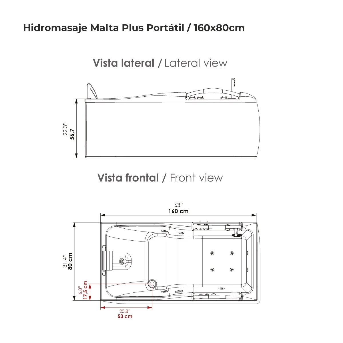 Hidromasaje-Malta-Plus-Portátil-160x80cm Hidromasaje-Malta-Plus-Portátil-160x80cm