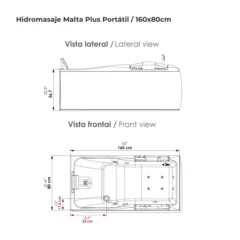 Hidromasaje-Malta-Plus-Portátil-160x80cm