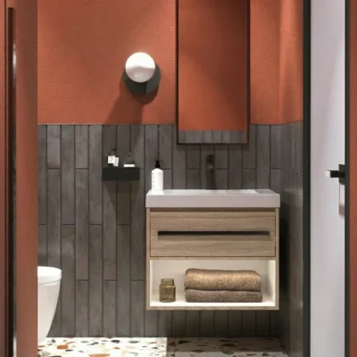 COMBO LAVAMANOS SIENA + MUEBLE PICASSO CON MANIJA ESPECIAL SAGANO | 63X48CM