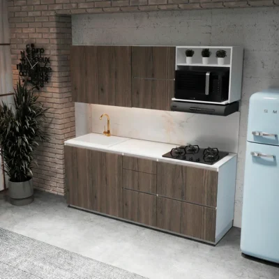 COCINA GEOS CON HORNO 4 PUERTAS 210x60cm