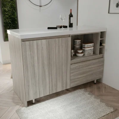 MUEBLE CON BARRA COCINA ZAFIRO 140x60cm
